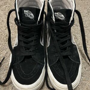 Vans Black and White High-Top Sneakers